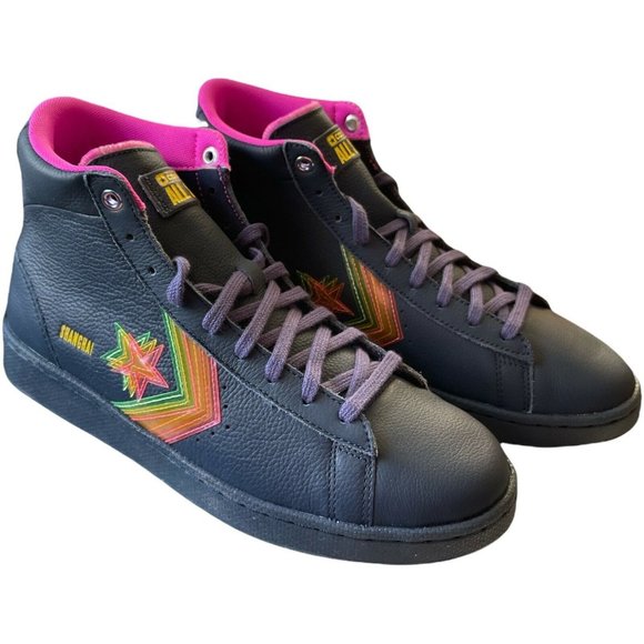 Unisex M9.5 W11 Converse Heart Of The City Pro Leather Hi Obsidian Hyper Magenta - Picture 7 of 12